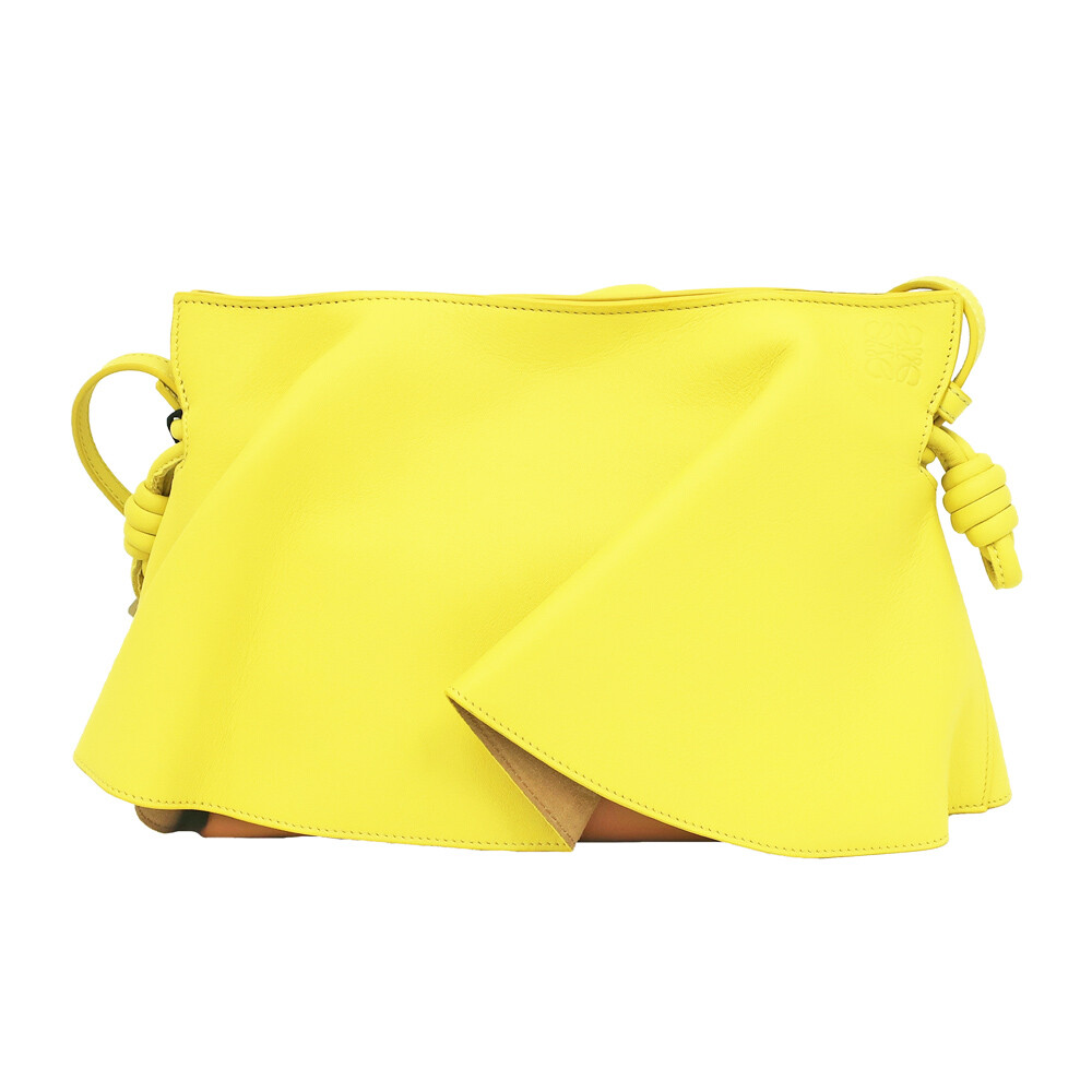 Loewe Flamenco Clutch Shoulder Bag Pedal Mini Lemon