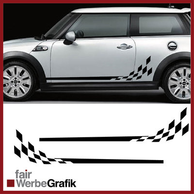 GT3 Look  Mini Cooper / Clubman / Paceman Racing Rennflagge Aufkleber #0080