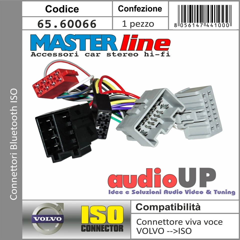 Connecteur Iso Interface Bluetooth Volvo C30 à Partir De 2004 IN Avant - Photo 1/2