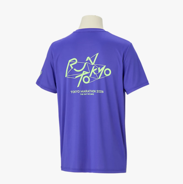 2026 Official ASICS Tokyo Marathon Graphic T-Shirt Tee RUN TOKYO