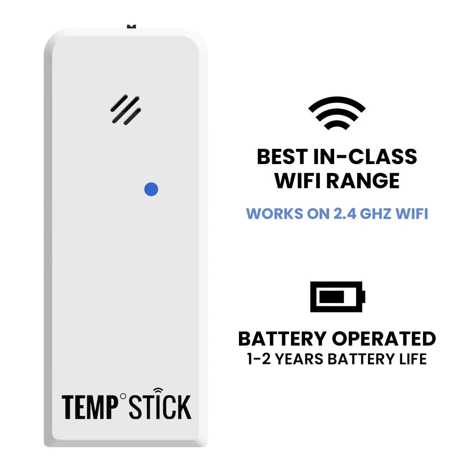 Temp Stick WiFi Temperature & Humidity Sensor 24/7 Monitoring & Alerts (Black) - Image 2 of 4