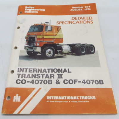INTERNATIONAL SALES ENGINEERING BULLETIN 1974 Transtar II CO-4070B COF-4070B