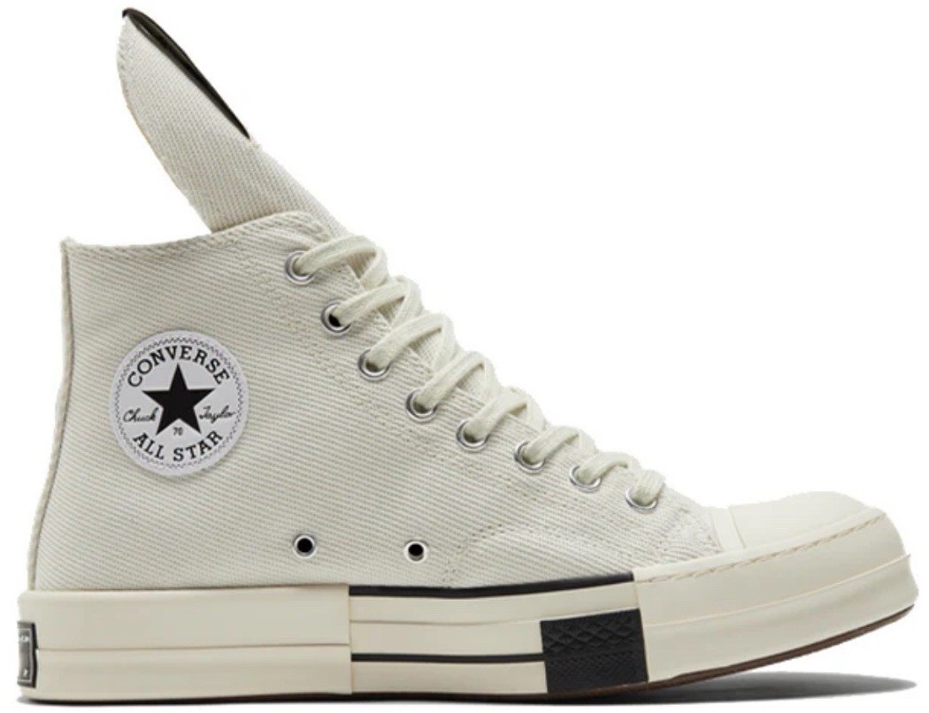 Converse Rick Owens x DRKSHDW DRKSTAR Chuck 70 High Egret for Sale