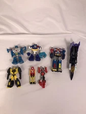 Transformers Zybots Go Bots Voltron Lot of 7 Figures For Parts Some Broken