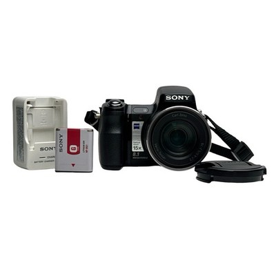 Sony Cyber-shot DSC-H7 8.1MP Digital Camera 15x Zoom Black Tested READ DUST