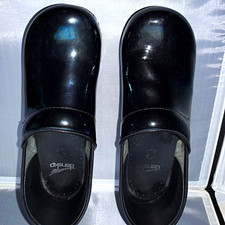 Dansko Professional Petrol Patent Leather Work Shoes Hologram Women's 40 US 9.5