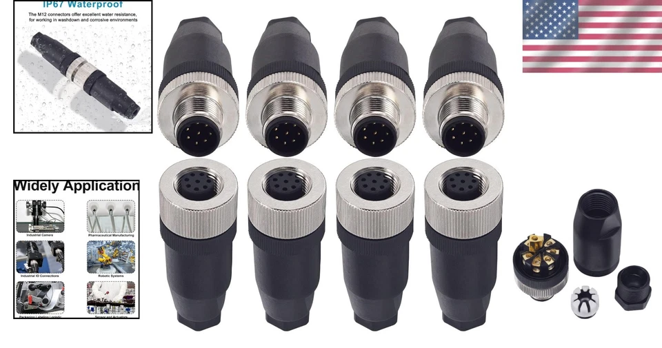 Waterproof  12mm Circular Connector - Image 2 of 4