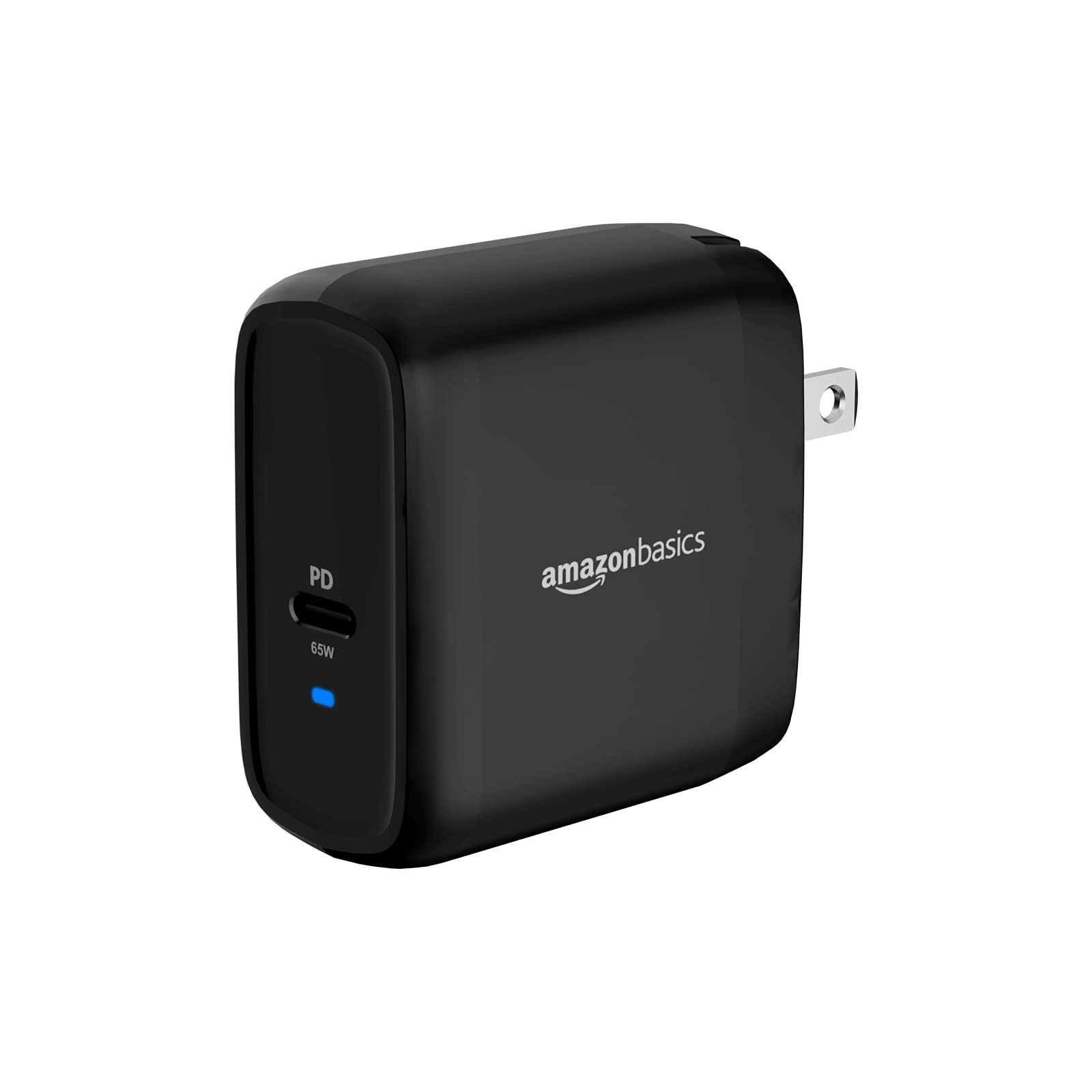 Amazon Basics 65W One-Port GaN USB-C Wall Charger with Power