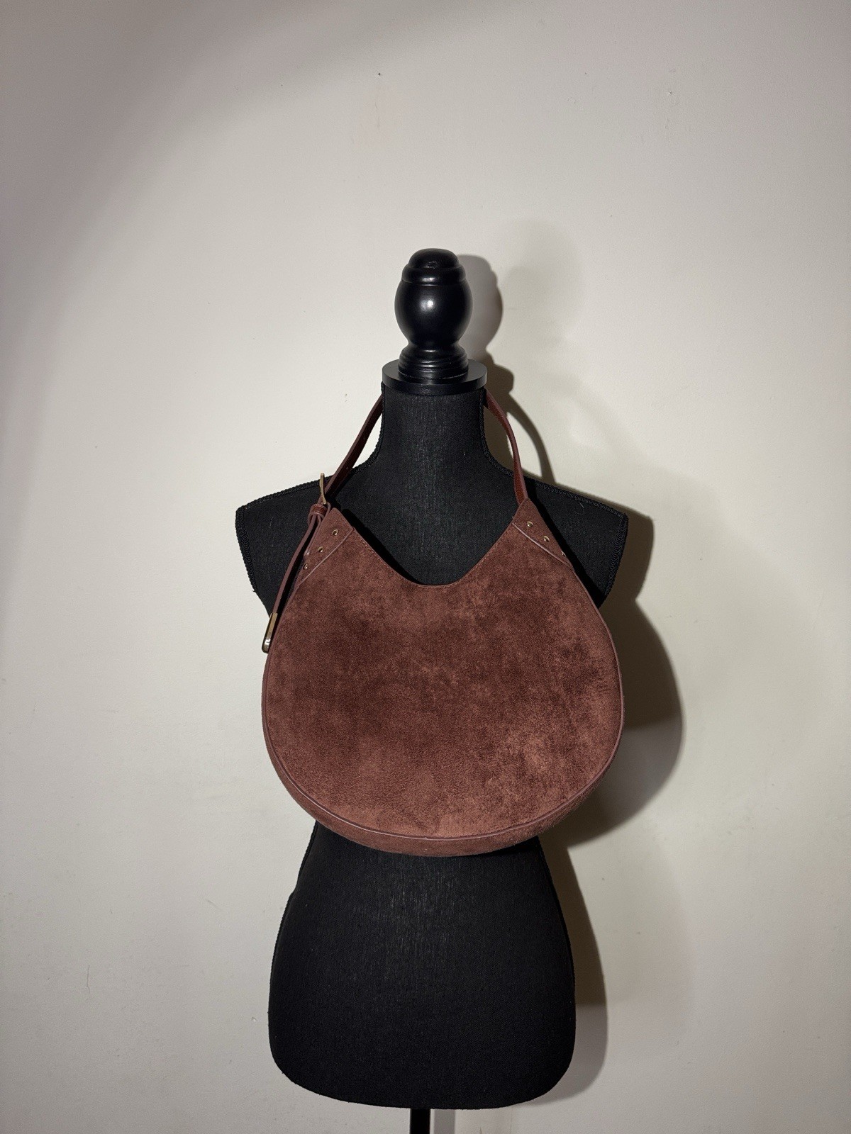 Universal Thread Brown Suede Crescent Shoulder Ba… - image 6