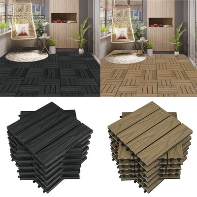 30x30 cm Premium WPC Fliese Terrassenfliesen Klickfliese Balkonfliesen Holzoptik