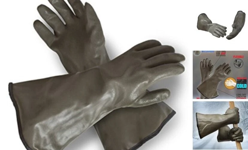 Extreme Cold Weather PVC Coated with Thinsulate One Size (Pack of 2) Brown