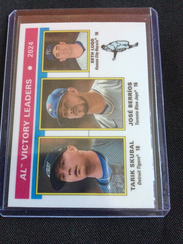 2025 Topps Heritage Skubal Berrios Lugo AL Victory Leaders Chrome parallel #200