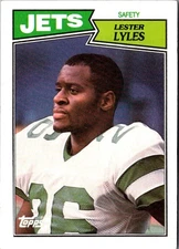 1987 Topps Lester Lyles #142 New York Jets Football Card