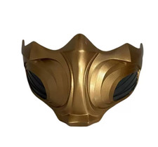 Mortal Kombat Máscara Escorpión Completa Hombre Escorpión FRP Media Mascarilla Accesorios Juegos con disfraces
