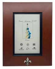 New Orleans Saints Wood Picture Frame with Emblem-Holds 4x6 Photo-Enmon-New