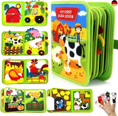   Busy Board Montessori Toy from 1 2 3 Years, 20 in 1 Quiet Book Activity Board