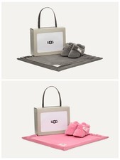 UGG Infant Baby Two-Piece Bixbee And Lovey Booties Blanket Set NEW IN A BOX