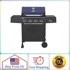 Expert Grill 4 Burner with Side Burner Propane Gas Grill in Blue