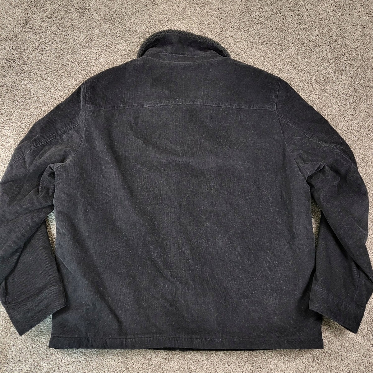 Levi's Men's Black Corduroy Sherpa Trucker Jacket XL Zip Snap