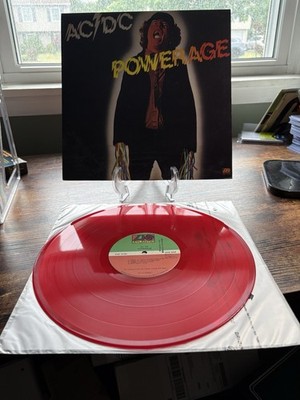 AC/DC  POWERAGE  Vinyl LP Record Album - Rare Red Vinyl - 1978 Atlantic