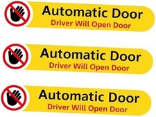 Automatic Door Sticker, 3Pcs Driver Will Open Doors Sign Car Decal, Auto-Door