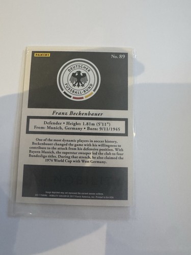 2017 Panini Nobility Short Prints Red /199 Franz Beckenbauer #89 SSP OUT OF SSP - Picture 2 of 2