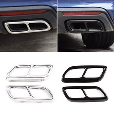 2x Steel Rear Tail Exhaust Muffler Tip Pipe Cover For Cadillac CT4 CT5 2020-23