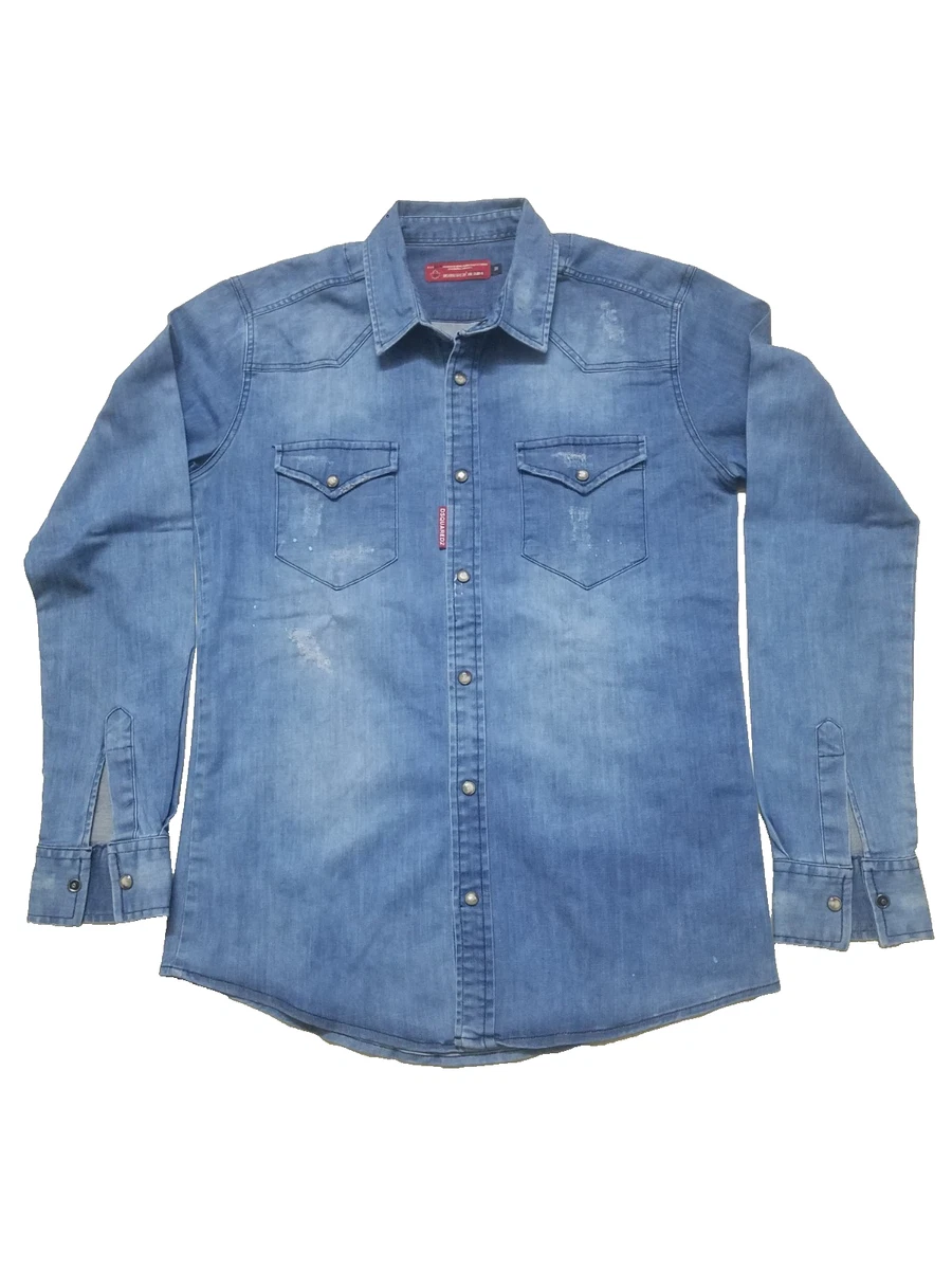 Dsquared2 Denim Casual Button-Down Shirts for Men for sale | eBay