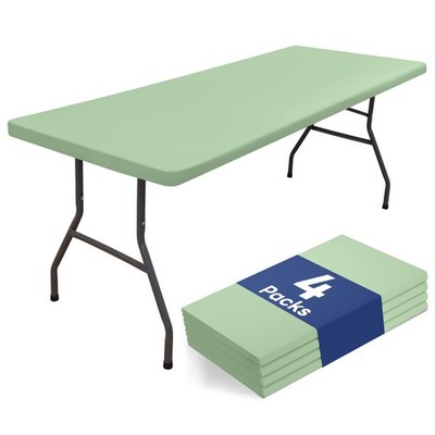 homing 4 Packs 8 Foot Rectangle Easter Table Cloth, Waterproof Polyester Elastic