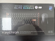 Keychron K2 HE Wood Frame Wireless Magnetic Switch Keyboard Mouse Elite Bundle