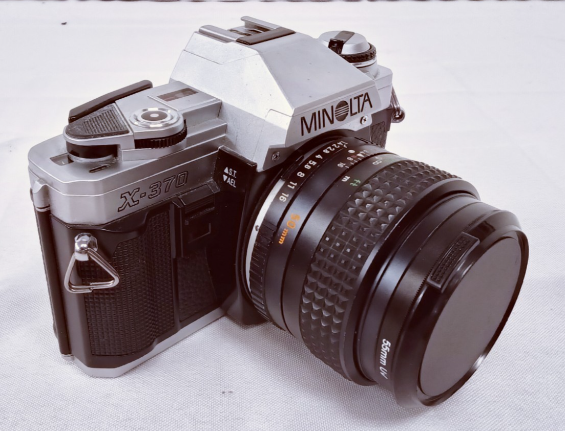 Minolta X-370 35mm Film SLR Camera with 50mm Lens, Tested and