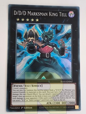 D/D/D Tell King Scharfschütze / Marksman King Tell  Super Rare  RA05-EN047  Englisch