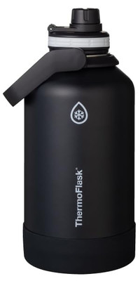 Thermo Flask Black Cold-keeping Water Bottle Stainless Steel Bottle  1900ml