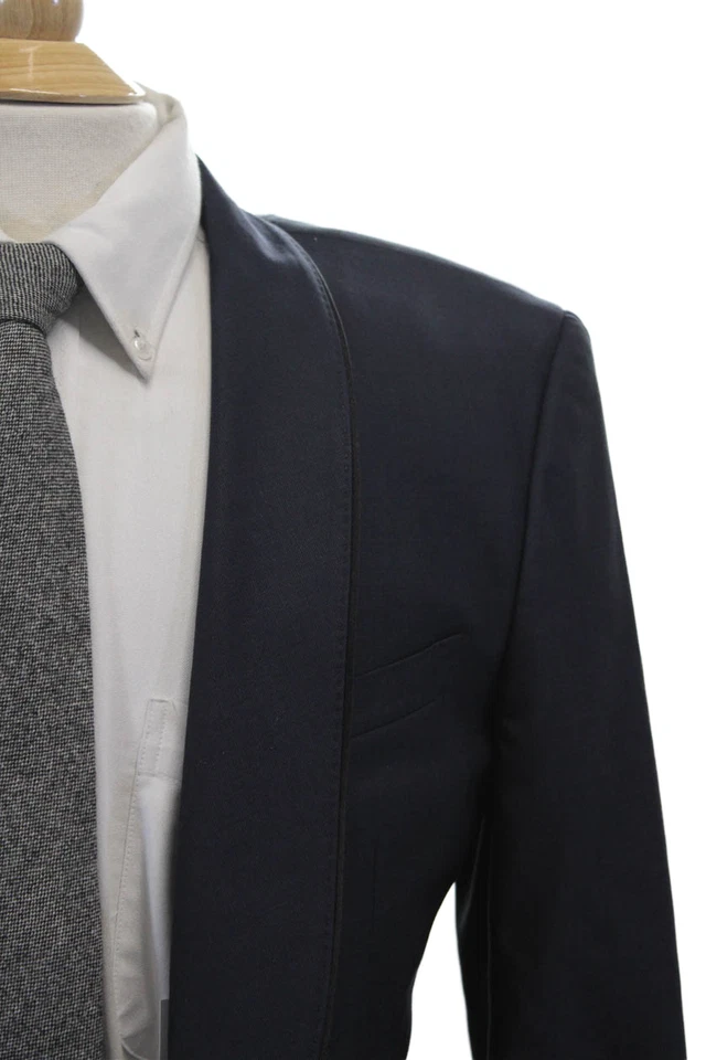 Boss Hugo Boss Men's Collared Long Sleeves Lined Basic Jacket Black Size 38 - Image 2 of 4