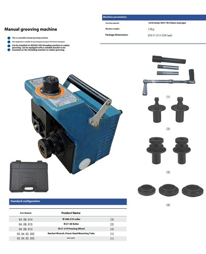 Hand-operated GR6 Steel/aluminum Pipe Rolling/convex Grooving Machine 1 ...