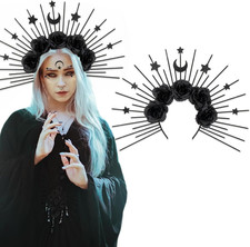 Goddess Halo Crown Headband Virgin Mary Stars Moons Hair Hoop Fairy Queen Renais