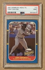 1987 Donruss Highlights - #12 Tony Gwynn - PSA 9 Mint