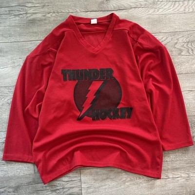Vintage Venus Knitting Tagged Thunder Hockey Jersey Men s Size M