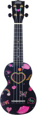 Ukuleles Art Series, 4-String Ukulele, Right Handed, Heart Graphic, Soprano MA