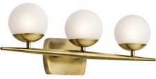 Kichler 45582 Brass Jasper 3-Light Bathroom Vanity Light