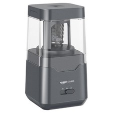 Amazon Basics Portable Electric Pencil Sharpener, Helical Blade, Auto Stop, Batt