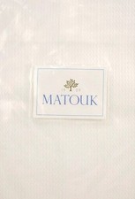 RARE MATOUK AUGUSTA DECADENT 1 EURO SHAM COTTON GEOMETRIC MATELASSE WHITE ITALY