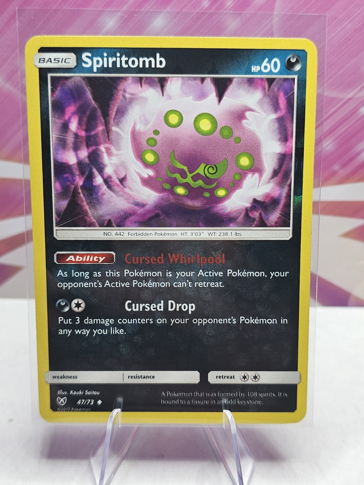 Spiritomb Pokémon Card Uncommon 47/73 Shinning Legends