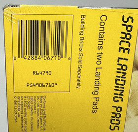 1991 LEGO 6710 Pair / 2  Space Landing Pad Baseplates Black New in Package +Wear