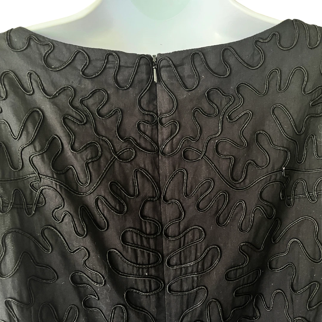 Abito Michael Kors con tasche nero fantasia avanguardia overlay