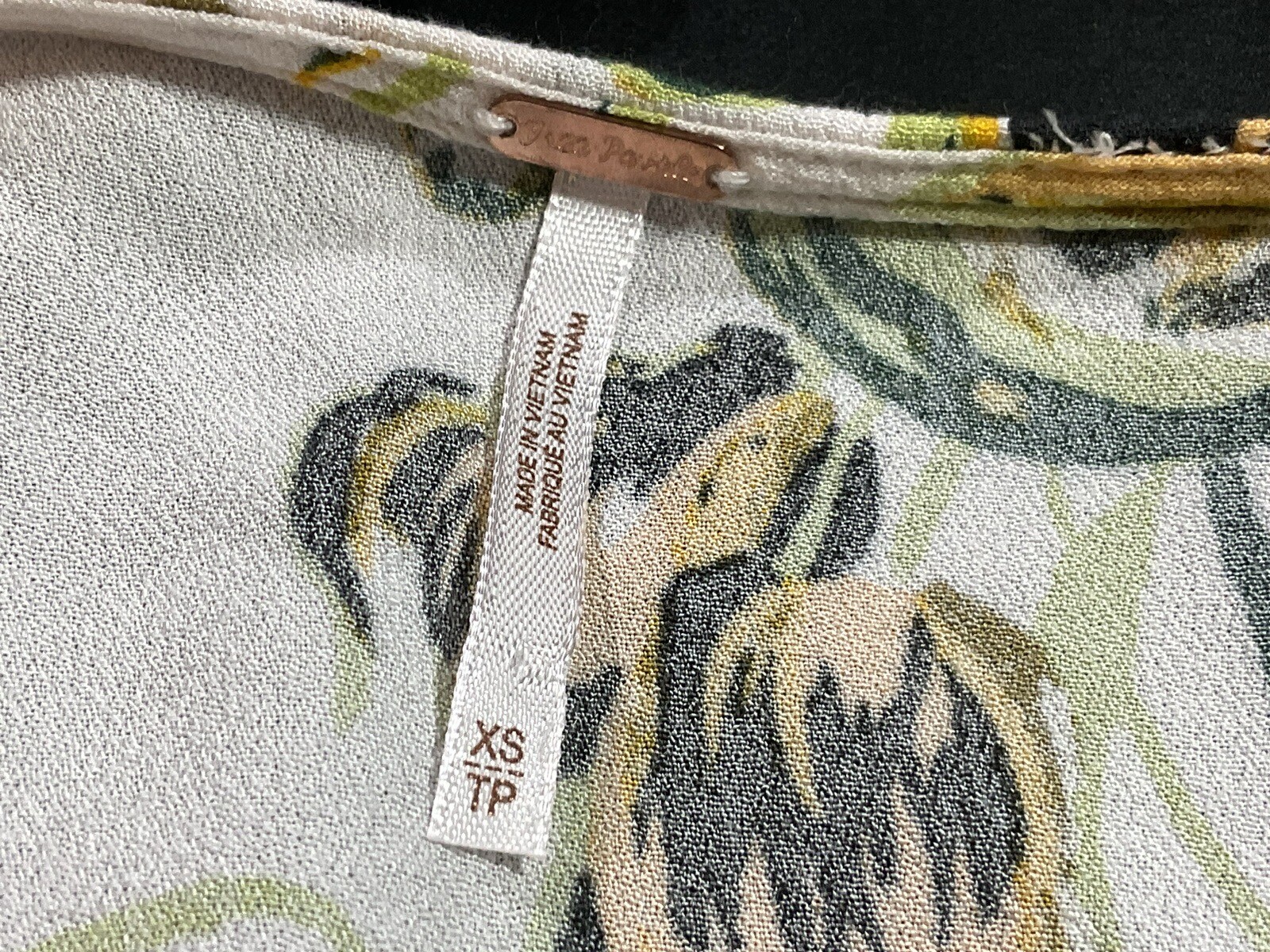 Free People Floral Empire Waist Pheasant Blouse Top Or Dress Size XS