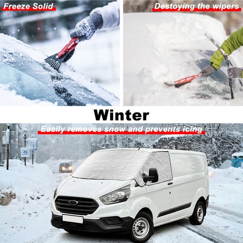 Thermoschutz Windschutzscheibenabdeckung Staubschutz Für FORD TRANSIT CUSTOM DE - Bild 9 von 14