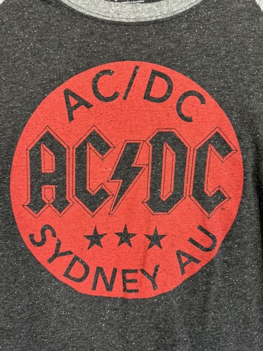 AC/DC Sydney AU 2016 Band Raglan Graphic Long Sleeve Tee Unisex Black Gray XL - Picture 6 of 7