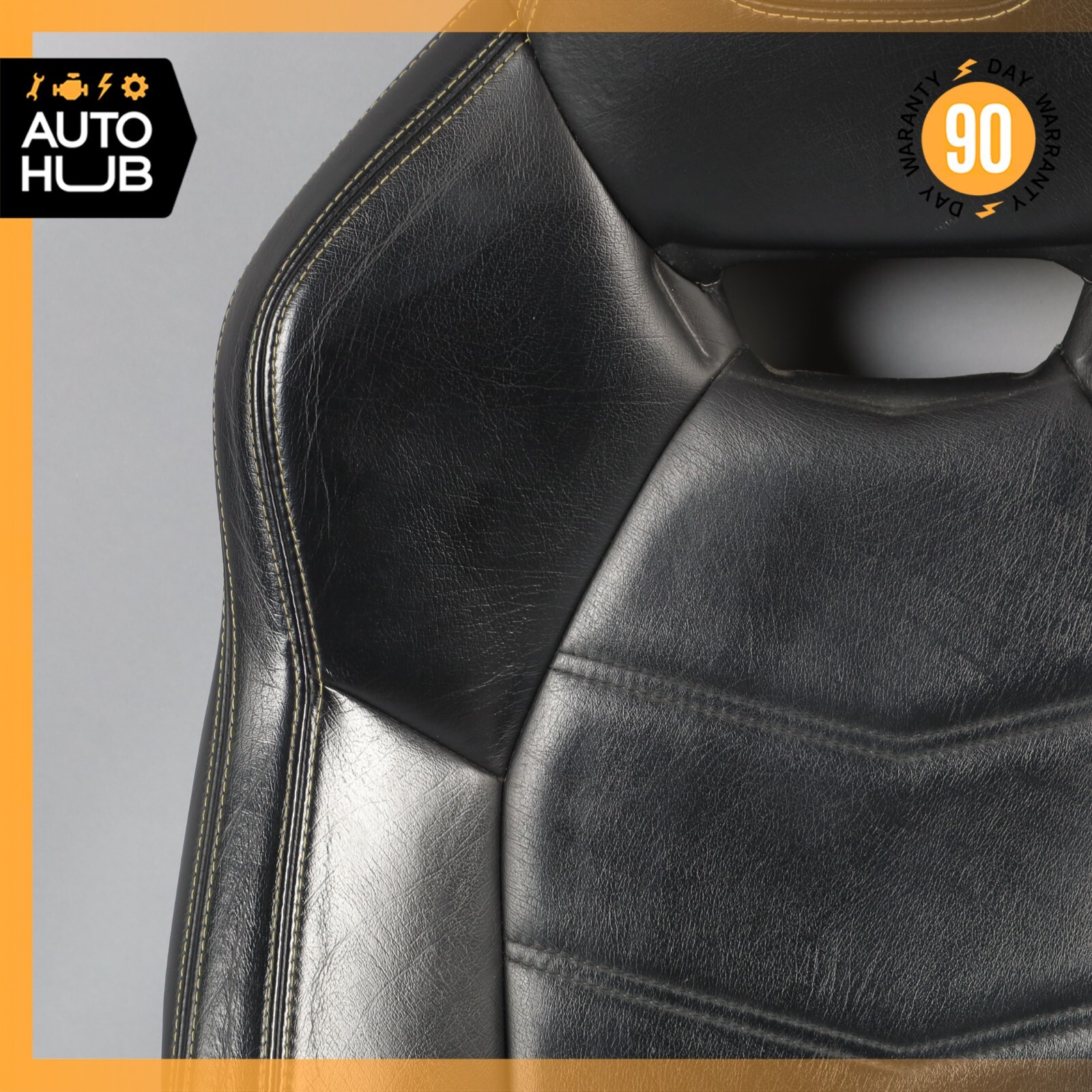 13-18 Maserati GranTurismo S M145 Front Left Top Upper Seat Cushion Black OEM