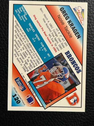 1991 Pacific Football - - Pick A Card -#2 - #199 +RC +HOF - Picture 281 of 523